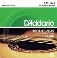D'Addario EZ890 húrgarnitúra akusztikus gitárhoz  (9-45)