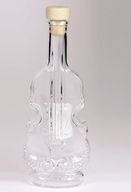Hegedű alakú üveg palack, 0,2 liter