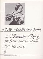 Loeillet, J.B: 12 Sonate  Op. 3. IV. (No 10-12)