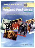 Mike Mower's: Junior Musical postcards for violin + CD (K)